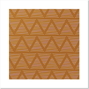 African Terracotta Pattern Boho Vintage Posters and Art